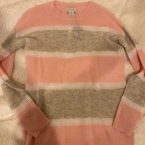 NWT Oats Cashmere sweater striped with hole detail
